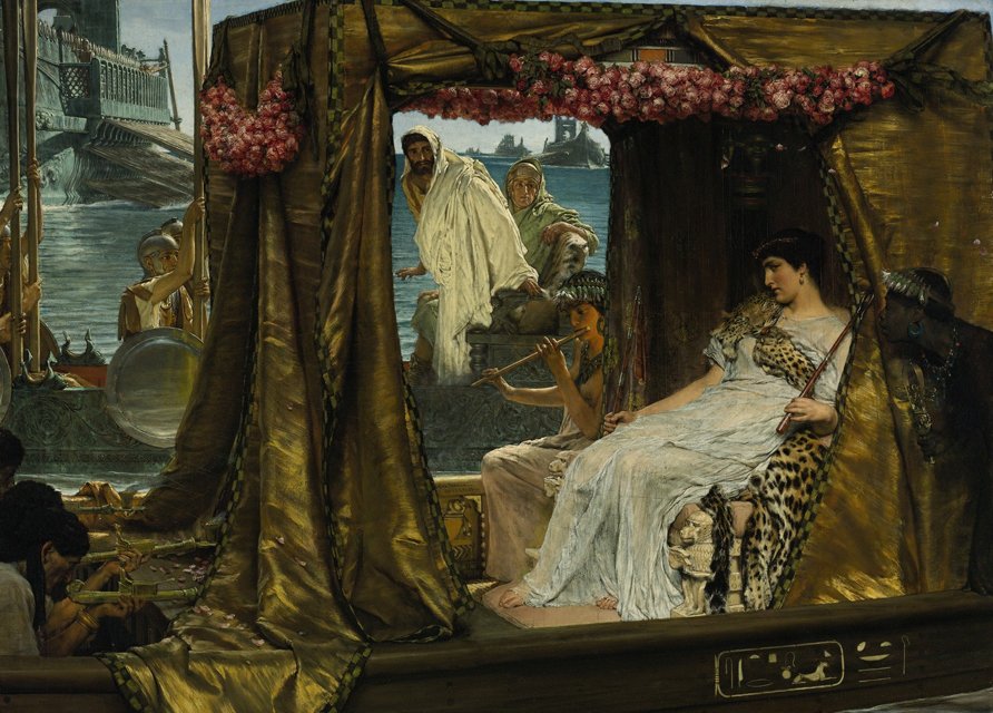 『アントニウスとクレオパトラ』というローレンス・アルマ＝タデマが描いた絵画