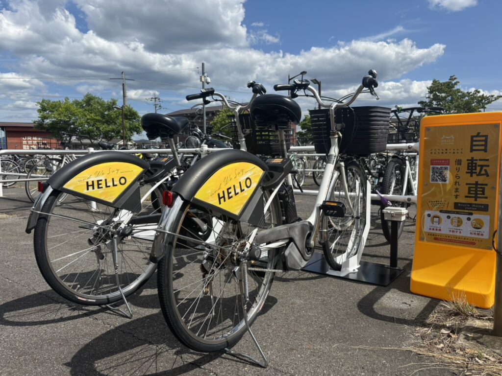 Alt Text:
HELLO CYCLING bike-sharing station in Katsuragi City, Nara Prefecture