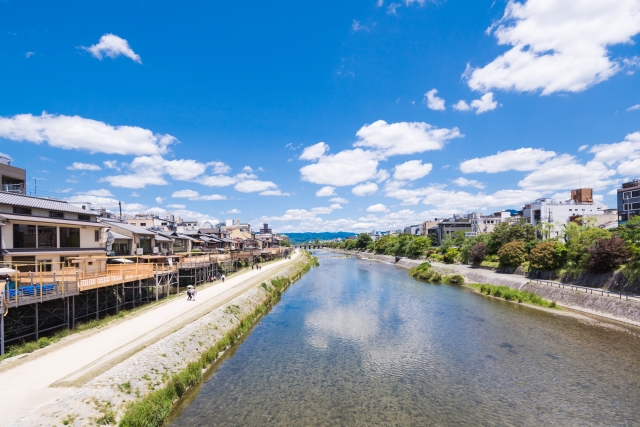 京都市中を流れる鴨川