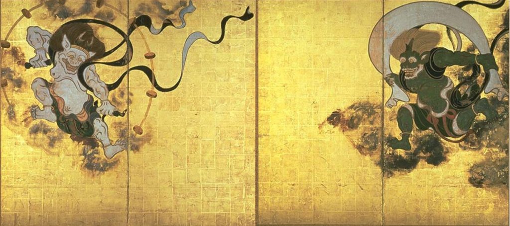 風神雷神図屛風は京都建仁寺に所蔵されています
