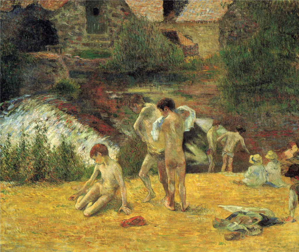 ポール・ゴーギャンボア・ダムールの水車小屋の水浴(La Baignade au moulin du Bois D'Amour) 