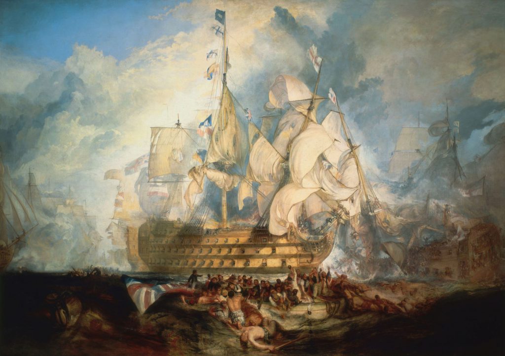 ネルソン坐上のヴィクトリーはトラファルガーの海戦で祖国を守りました