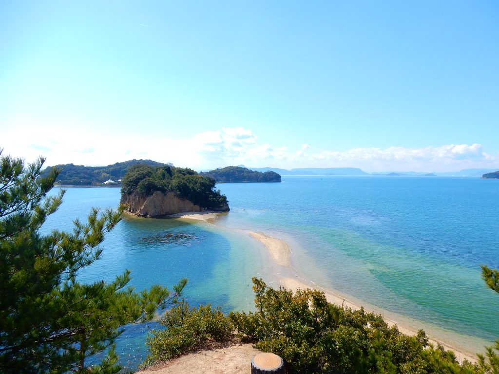 小豆島の美しいエンジェルロード