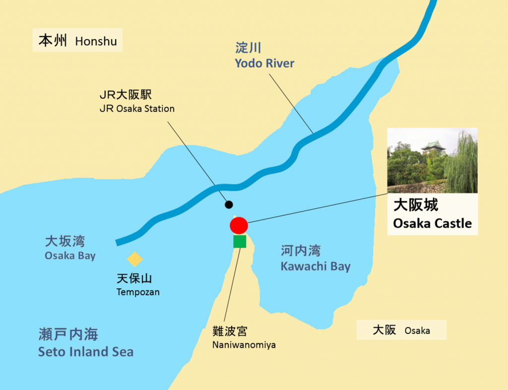 大阪は、海面の高い縄文時代には海岸線が深く入り込み、河内湾と呼ばれる海が広がっていました。