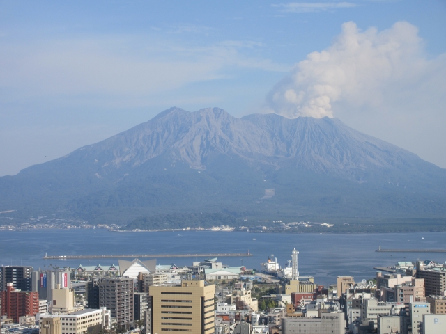 城山から見える桜島