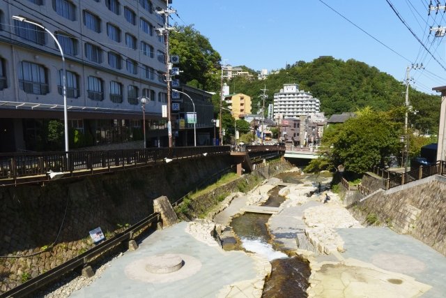 有馬温泉のある街の様子。