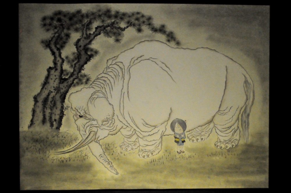 「ゲゲゲの鬼太郎と比叡山の七不思議展」ゲゲゲの鬼太郎と葛飾北斎象