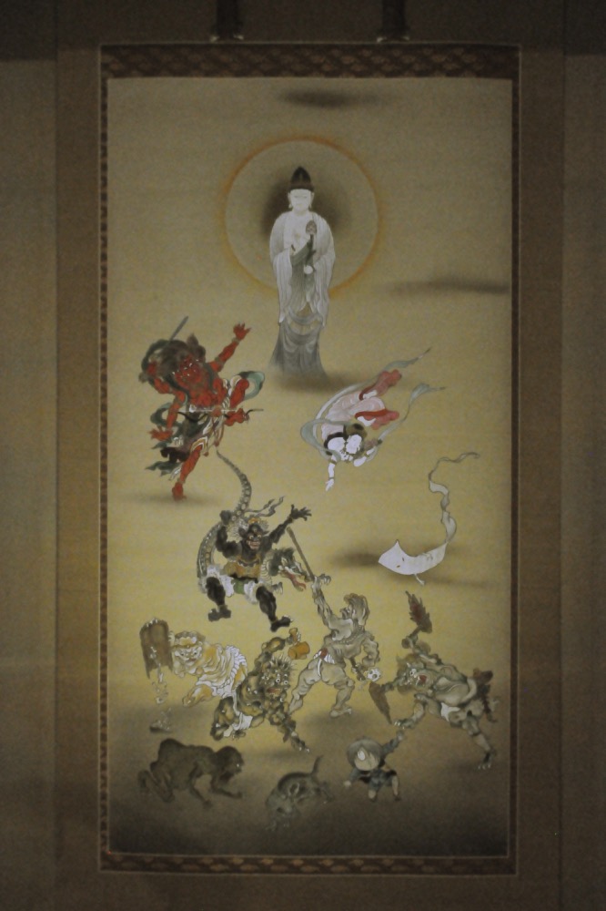 「ゲゲゲの鬼太郎と比叡山の七不思議展」鬼太郎たちと横川中堂の六道踊り