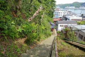 横須賀市で最も古い公園「愛宕山公園」の散策路から見える浦賀港の景色