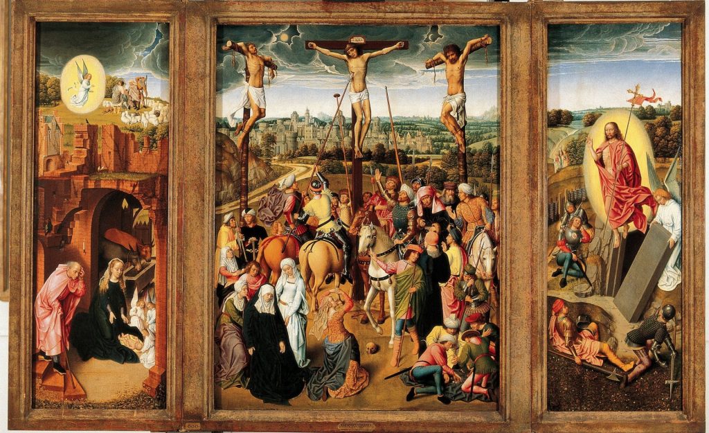 ハンス・メムリンク作『Triptych with Birth, Crucifixion and Resurrection of Christ』