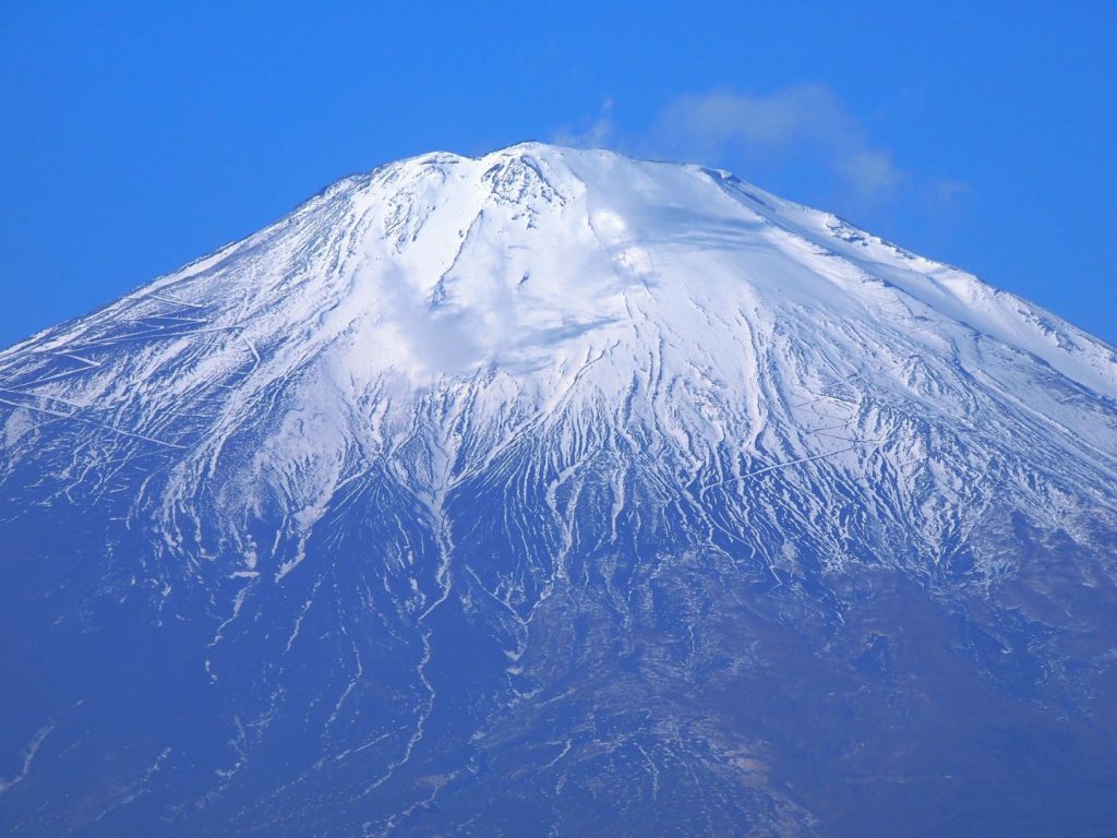 富士山と青空。