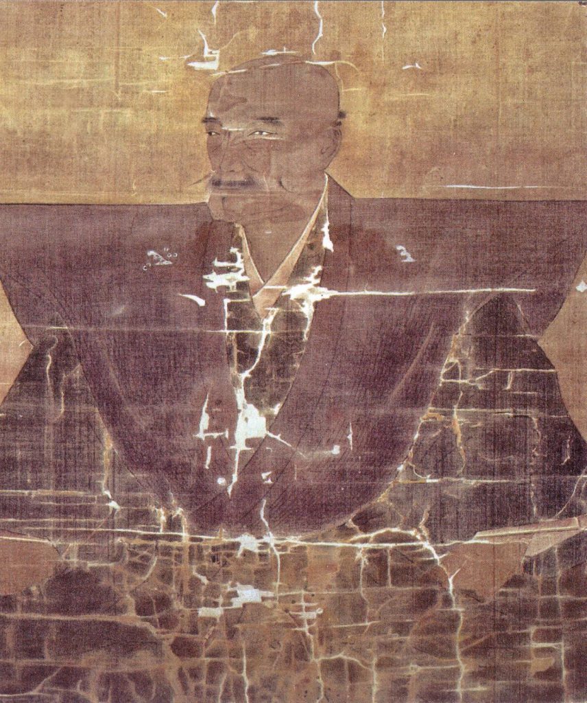 戦国大名斎藤道三の肖像画。