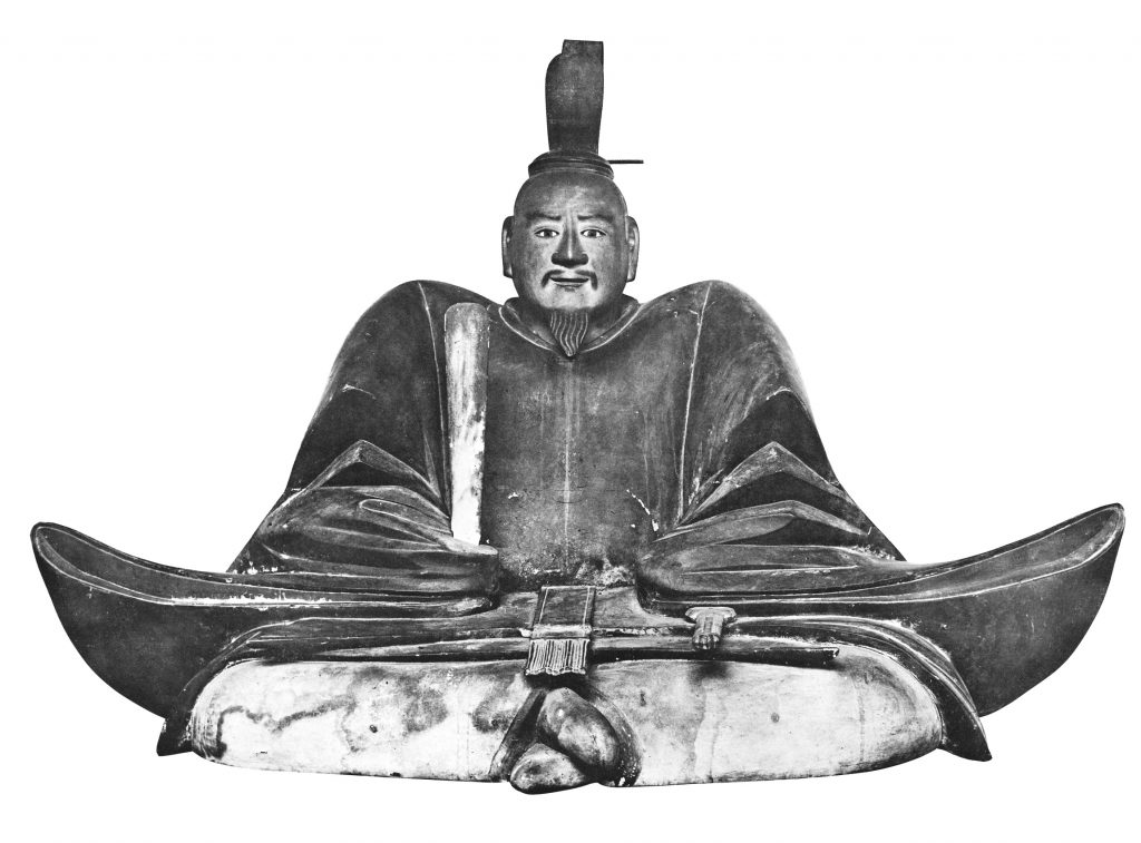 室町幕府15代将軍足利義昭の坐像。