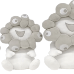 白ミャクミャクのお手玉風ぬいぐるみ（サイズ展開イメージ）