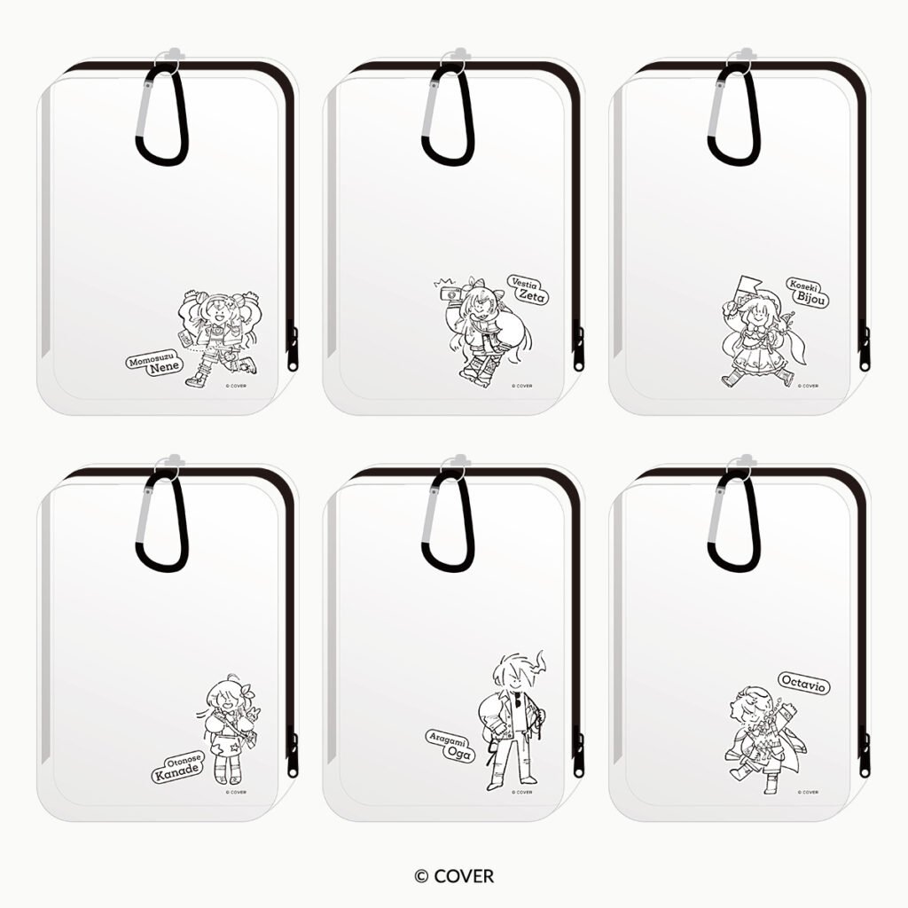 hololive Meet 推し活ポーチ（クリア素材・カラビナ付き）