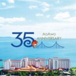 アオアヲ ナルト リゾート35周年ビジュアルとホテル外観