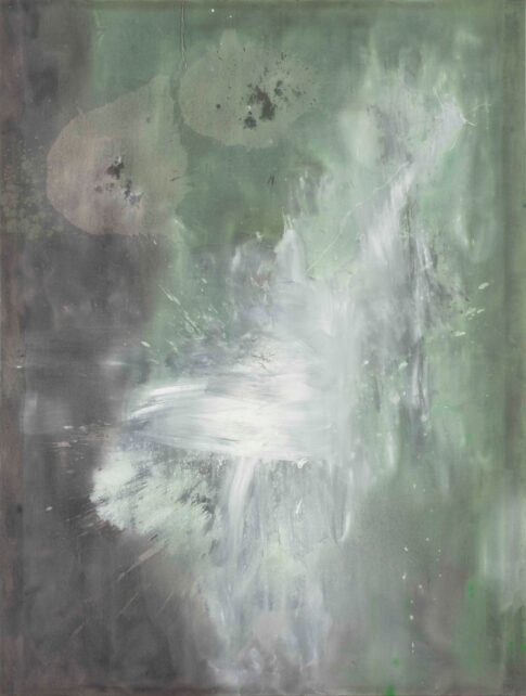 東島毅《Pale Green Ⅱ》2021年、アクリル・顔料・キャンバス、280×212.5cm