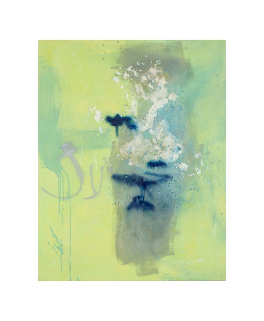 《Untitled (Yellow Blue Ⅳ)》,2021,Mixed media on canvas, 182.5×142.5cm