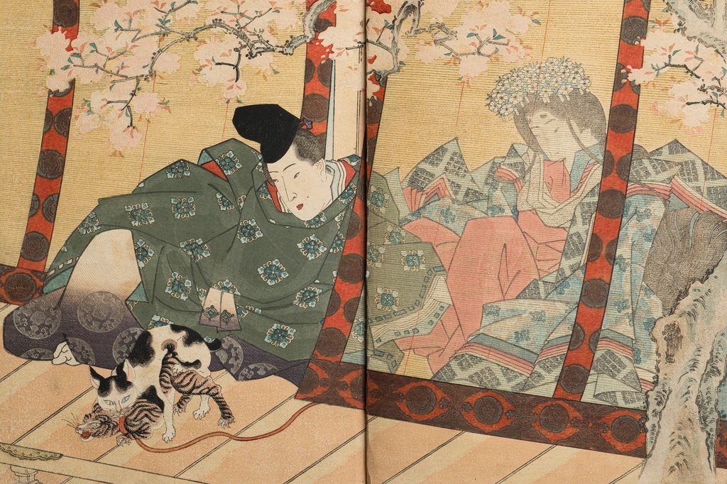 歌川国貞 色摺大本『花鳥余情 吾妻源氏』天/天保8年(1837)/浦上蒼穹堂蔵