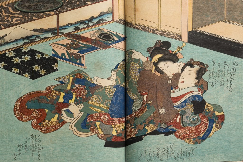 歌川国貞 色摺大本『正写相生源氏』地/嘉永4年(1851)頃