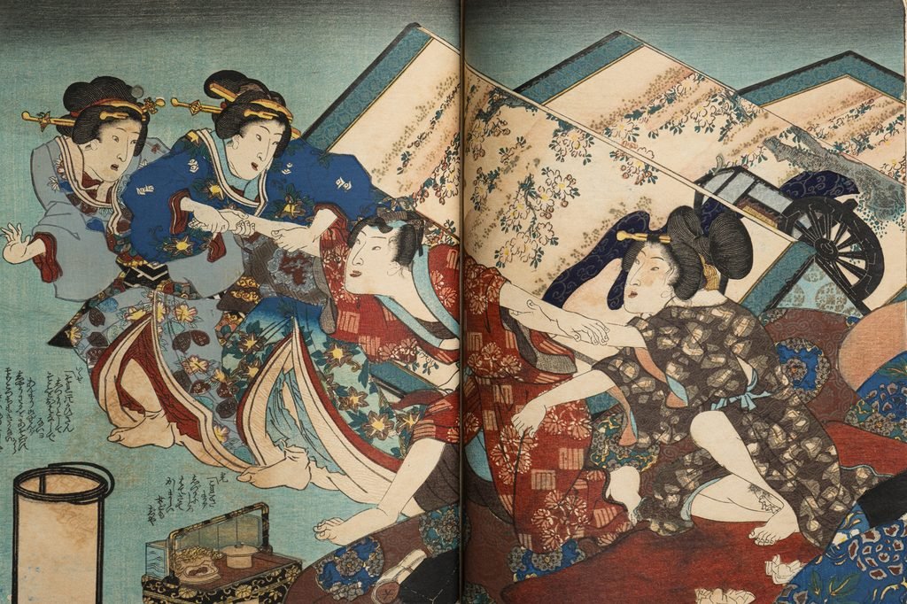 歌川国貞 色摺大本『正写相生源氏』人/嘉永4年(1851)頃