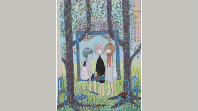 鈴木貴子/Takako Suzuki 「咲くきおくめぐる花 / Circling Memory Flowers」 Acrylic on Canvas/180×140 mm/2026